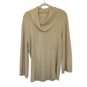 Sherry Taylor Cowl Neck Bell Sleeve Sweater Lightweight Knit Plus Size 1X Boho